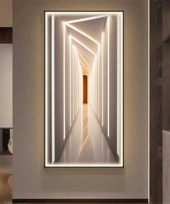 3D Crystall Painting Modern  With Warm Led Light